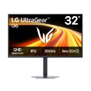 LG 32 in UltraGea™ G6, QHD 200Hz žaidimų monitorius, vaizdas iš priekio, 32G620B-B, thumbnail 1